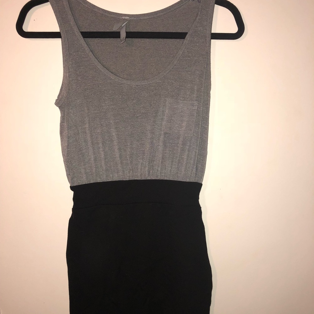 Grey and black tight dress